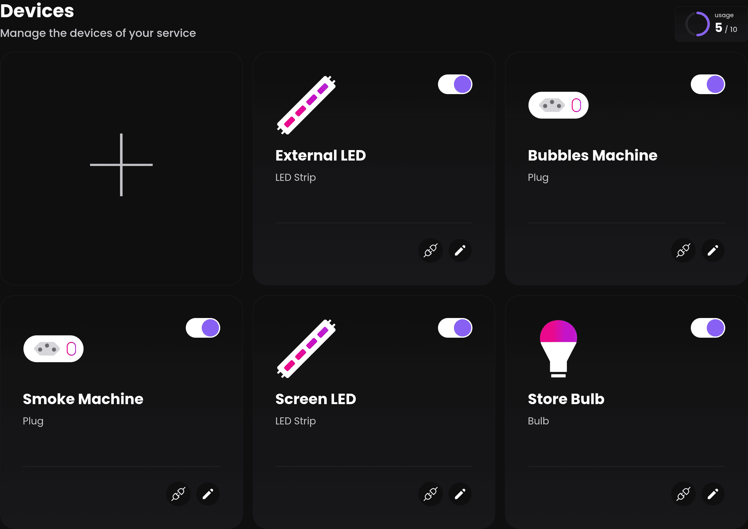 Devices Internal Page